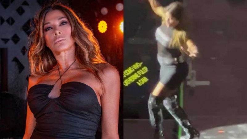 La tremenda caída de Catherine Fulop en el escenario durante la presentación de Erreway